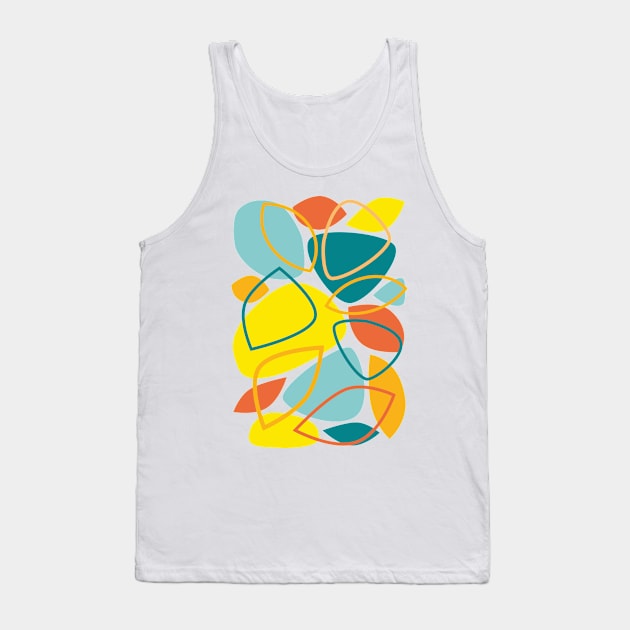 Colorful Mid Century Modern Abstract 23 Tank Top by tramasdesign